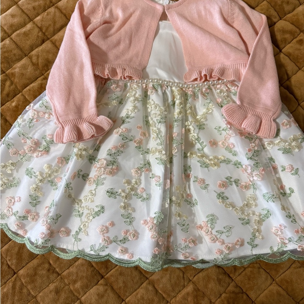 American Princess Pink and White Dress Set